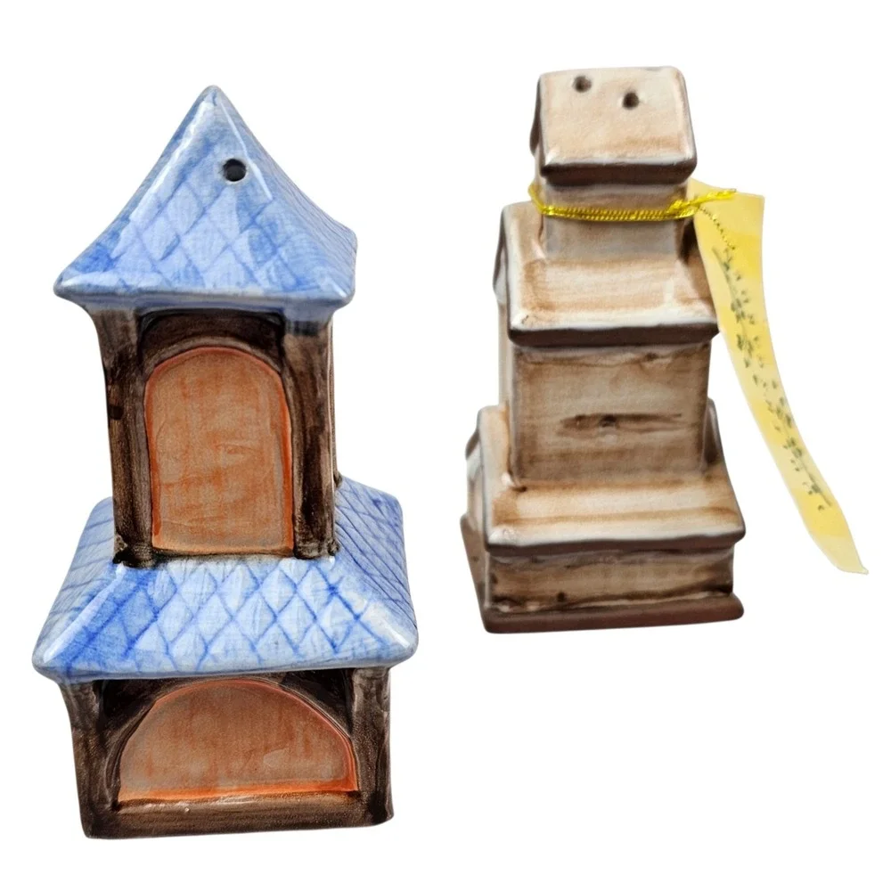 Possible Dreams‎ Judiths Garden Birdhouse Salt and Pepper Shakers 22480 2000 New